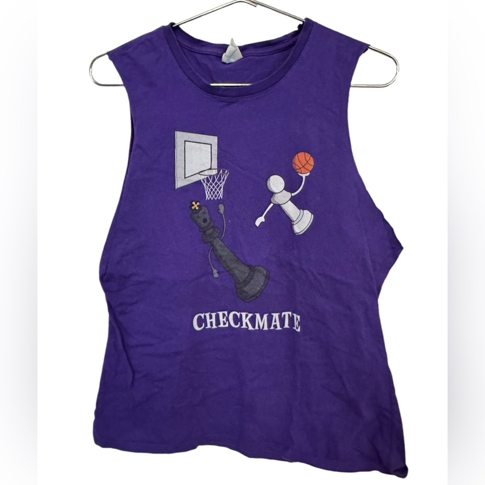 Checkmate Chess Basketball Custom Muscle T-Shirt Men’s L